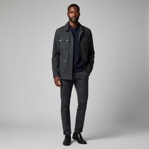 TOVAR Men's Blue Navy Utility Field Jacket Wool Cotton Blend Size Medium